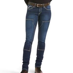 ARIAT Rebar DuraStretch Riveter Double Front Straight Jeans Size 31S GG0623